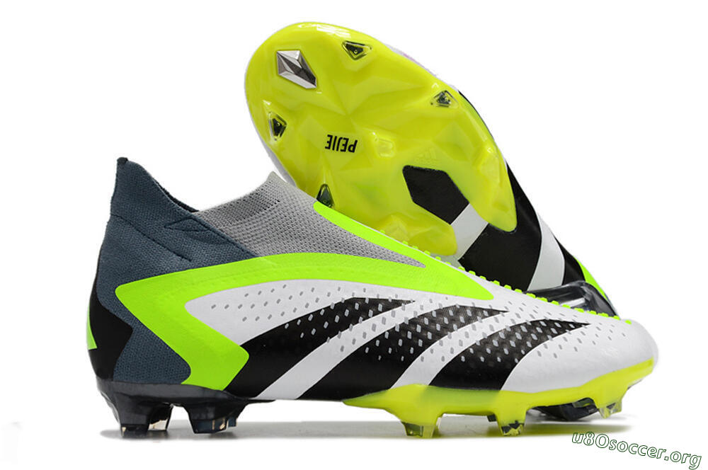 Adidas Predator Accuracy+ FG Football Boots - White/Black/Green 2