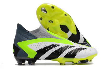 Adidas Predator Accuracy+ FG Football Boots - White/Black/Green