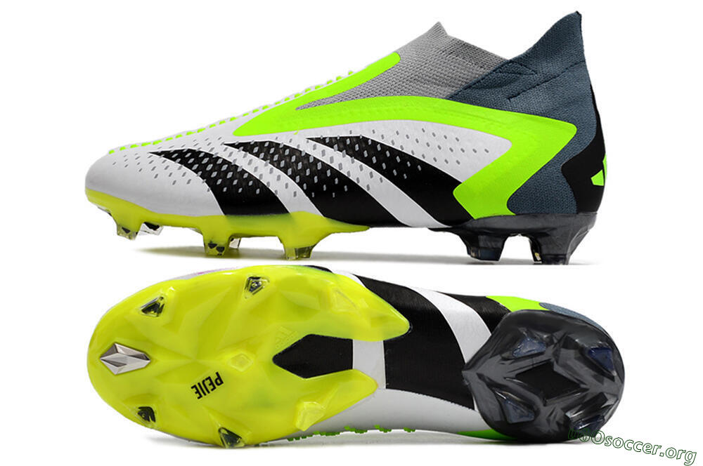 Adidas Predator Accuracy+ FG Football Boots - White/Black/Green 1