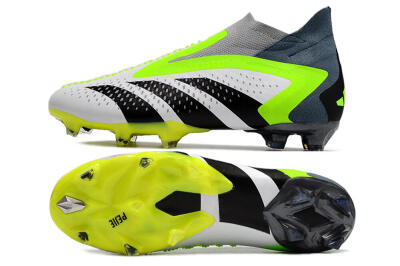 Adidas Predator Accuracy+ FG Football Boots - White/Black/Green