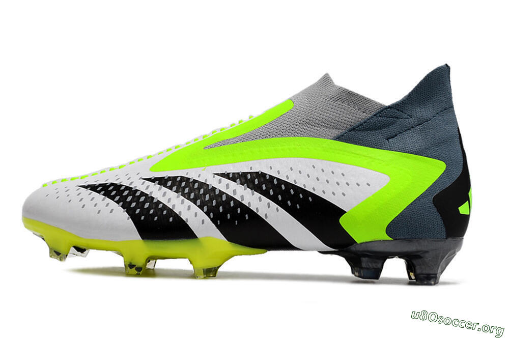 Adidas Predator Accuracy+ FG Football Boots - White/Black/Green 3