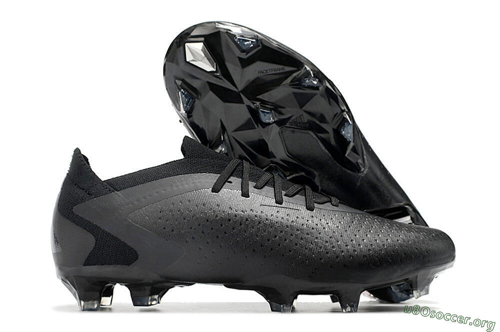 Adidas Predator Accuracy.1 Low FG Football Boots - Black/Black 2