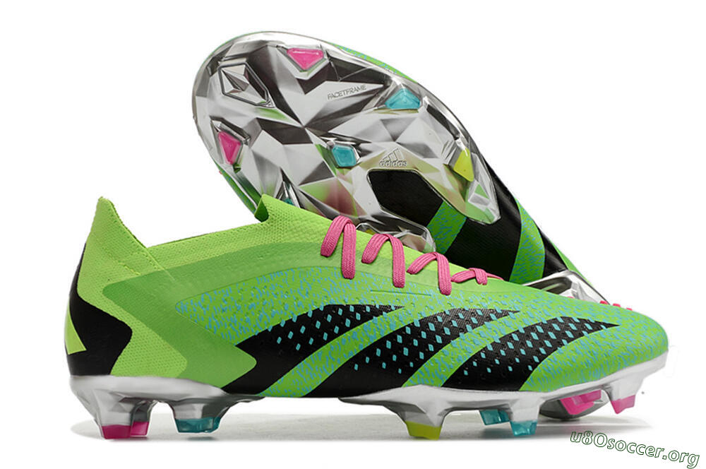 Adidas Predator Accuracy.1 Low FG Football Boots - Green/Blue/Black 2