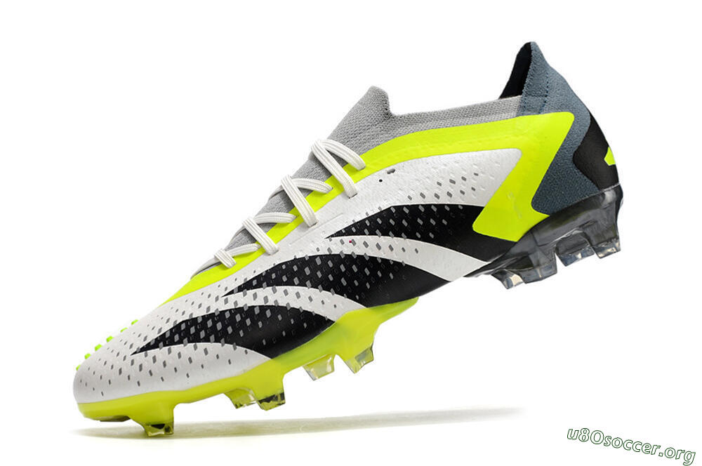 Adidas Predator Accuracy.1 Low FG Football Boots - White/Black/Green 5