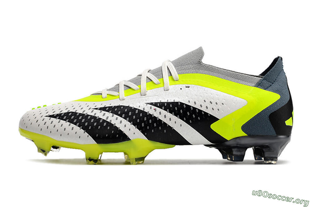 Adidas Predator Accuracy.1 Low FG Football Boots - White/Black/Green 3