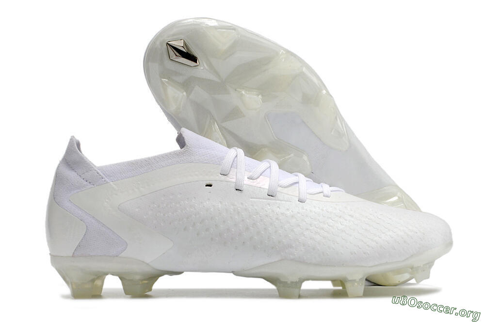 Adidas Predator Accuracy.1 Low FG Football Boots - White/White 2