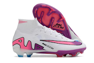 Nike Air Zoom Mercurial Superfly 9 Elite FG Football Boots - White/Pink/Purple