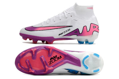 Nike Air Zoom Mercurial Superfly 9 Elite FG Football Boots - White/Pink/Purple
