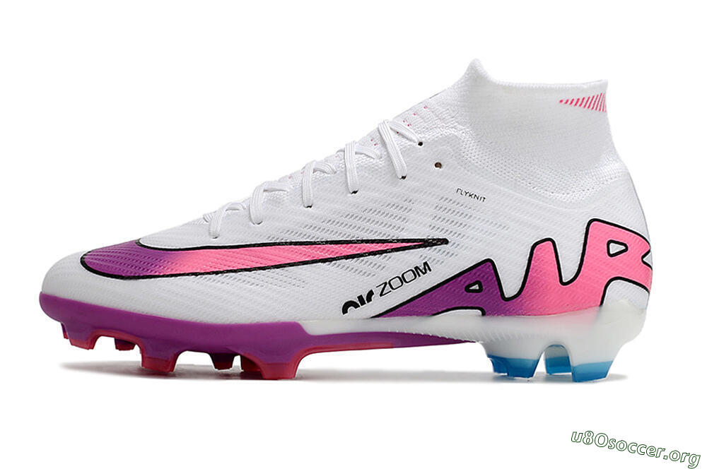 Nike Air Zoom Mercurial Superfly 9 Elite FG Football Boots - White/Pink/Purple 3