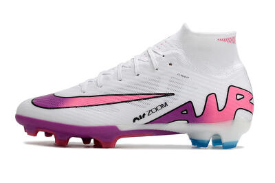 Nike Air Zoom Mercurial Superfly 9 Elite FG Football Boots - White/Pink/Purple