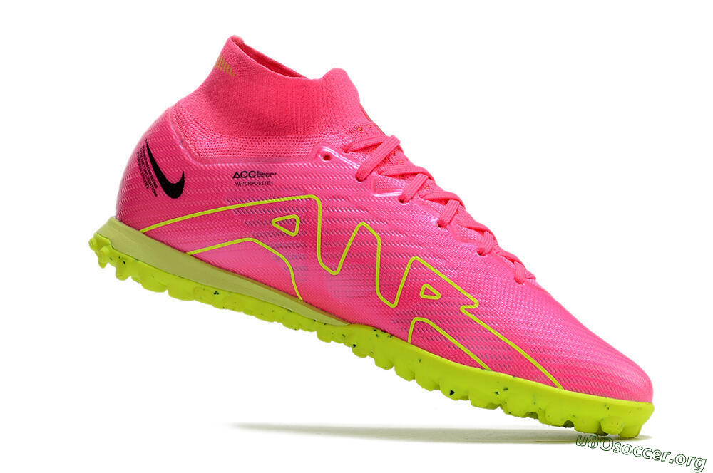 Nike Air Zoom Mercurial Superfly 9 Elite TF Football Shoes - Pink/Green/Black 5