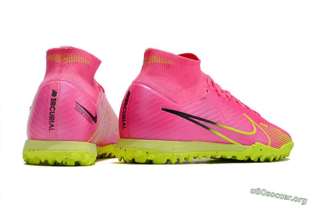 Nike Air Zoom Mercurial Superfly 9 Elite TF Football Shoes - Pink/Green/Black 6