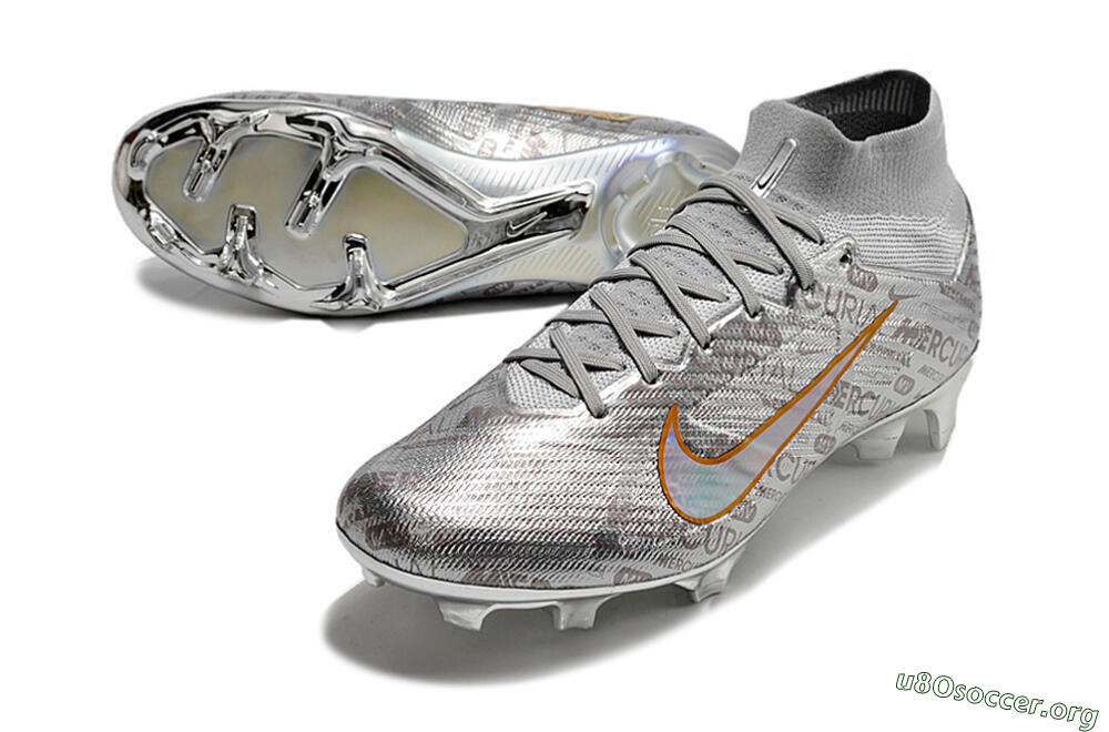Nike Air Zoom Mercurial Superfly 9 Elite FG Football Boots - Silver/Gold 0