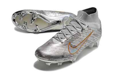 Nike Air Zoom Mercurial Superfly 9 Elite FG Football Boots - Silver/Gold