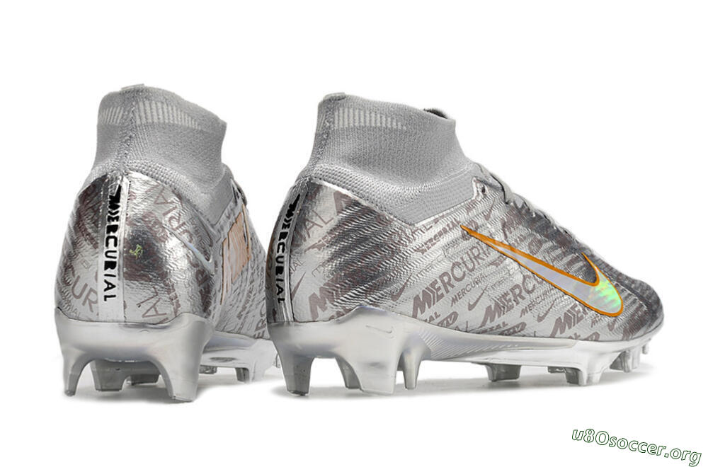 Nike Air Zoom Mercurial Superfly 9 Elite FG Football Boots - Silver/Gold 4