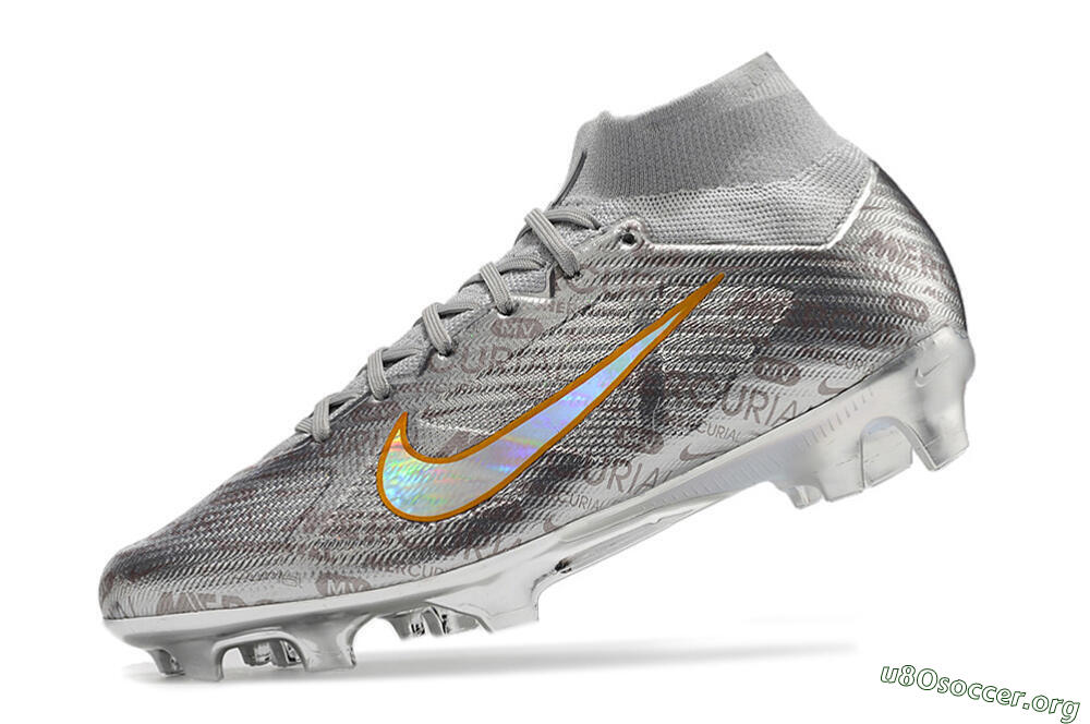 Nike Air Zoom Mercurial Superfly 9 Elite FG Football Boots - Silver/Gold 5