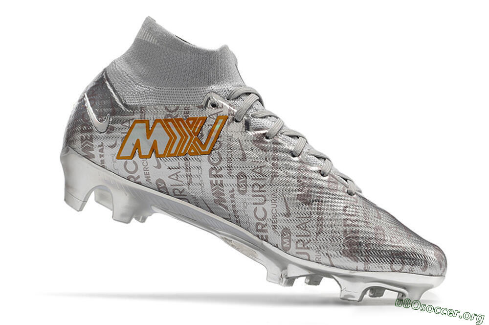 Nike Air Zoom Mercurial Superfly 9 Elite FG Football Boots - Silver/Gold 6
