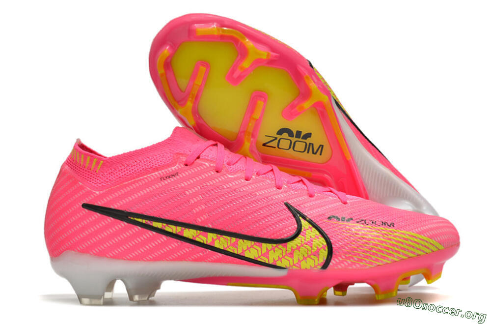 Nike Air Zoom Mercurial Vapor 15 Elite FG Football Boots - Pink/Yellow 2