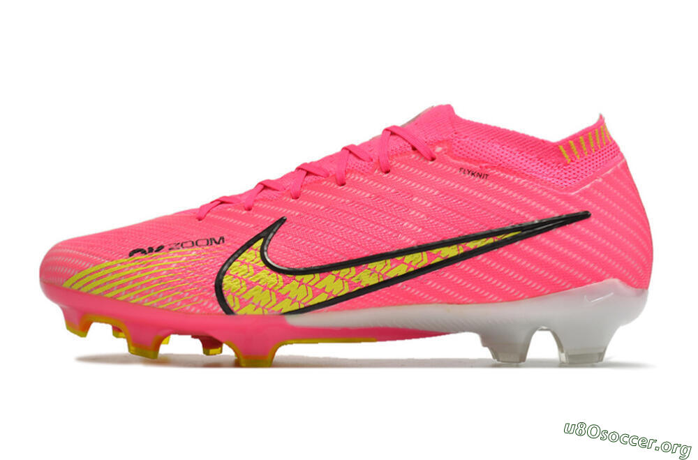 Nike Air Zoom Mercurial Vapor 15 Elite FG Football Boots - Pink/Yellow 3
