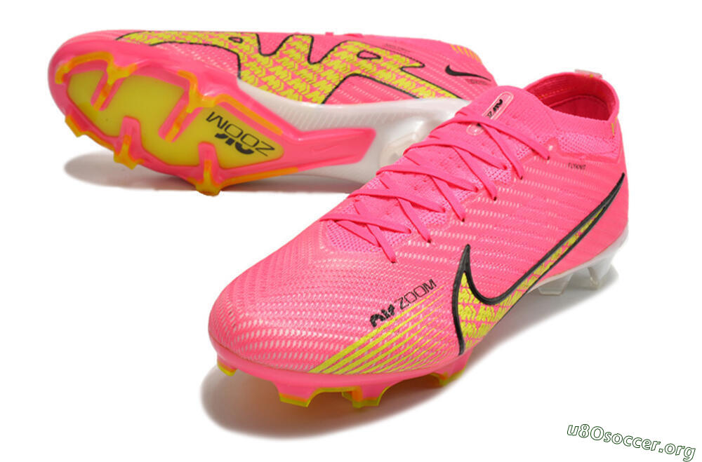 Nike Air Zoom Mercurial Vapor 15 Elite FG Football Boots - Pink/Yellow 0