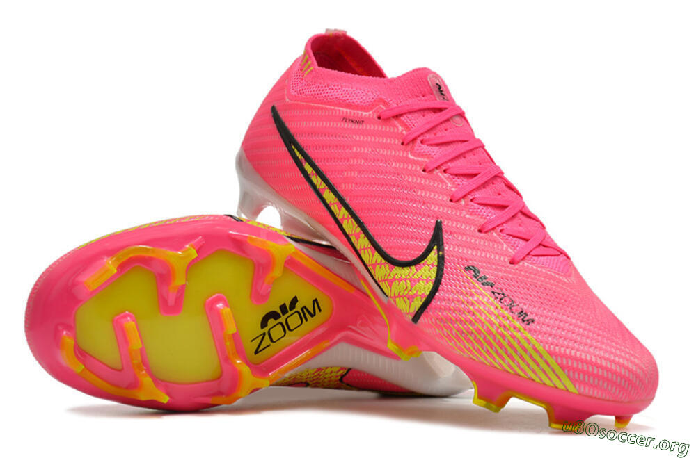 Nike Air Zoom Mercurial Vapor 15 Elite FG Football Boots - Pink/Yellow 4