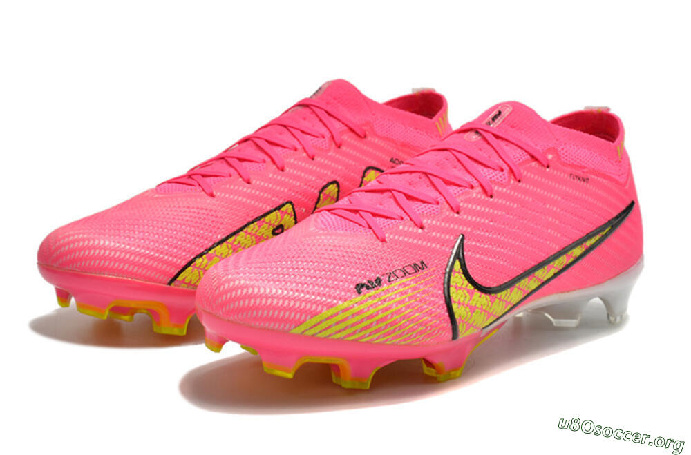Nike Air Zoom Mercurial Vapor 15 Elite FG Football Boots - Pink/Yellow 5