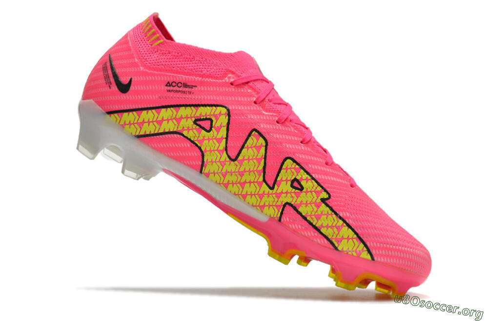 Nike Air Zoom Mercurial Vapor 15 Elite FG Football Boots - Pink/Yellow 7