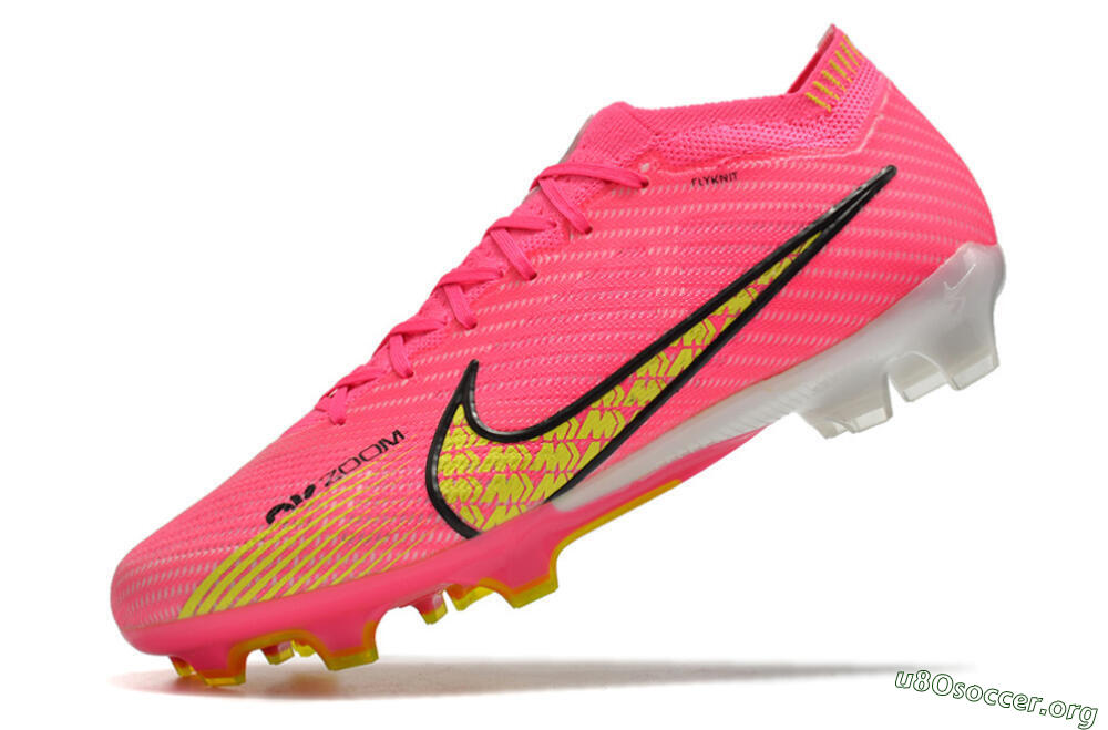 Nike Air Zoom Mercurial Vapor 15 Elite FG Football Boots - Pink/Yellow 8