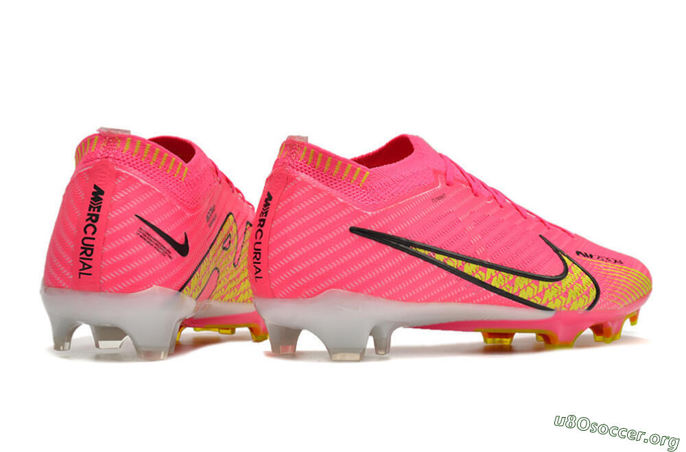 Nike Air Zoom Mercurial Vapor 15 Elite FG Football Boots - Pink/Yellow 9