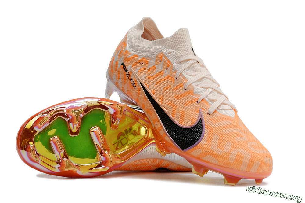 Nike Air Zoom Mercurial Vapor 15 Elite FG Football Boots - White/Orange/Black 1