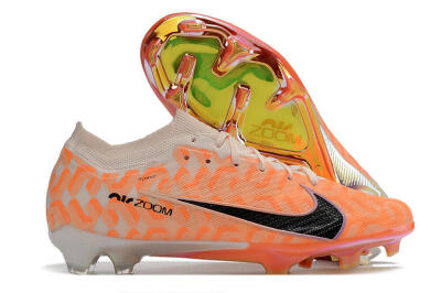 Nike Air Zoom Mercurial Vapor 15 Elite FG Football Boots - White/Orange/Black
