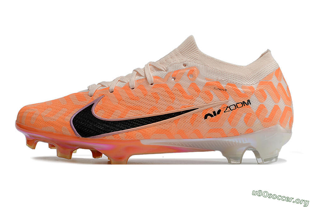 Nike Air Zoom Mercurial Vapor 15 Elite FG Football Boots - White/Orange/Black 3