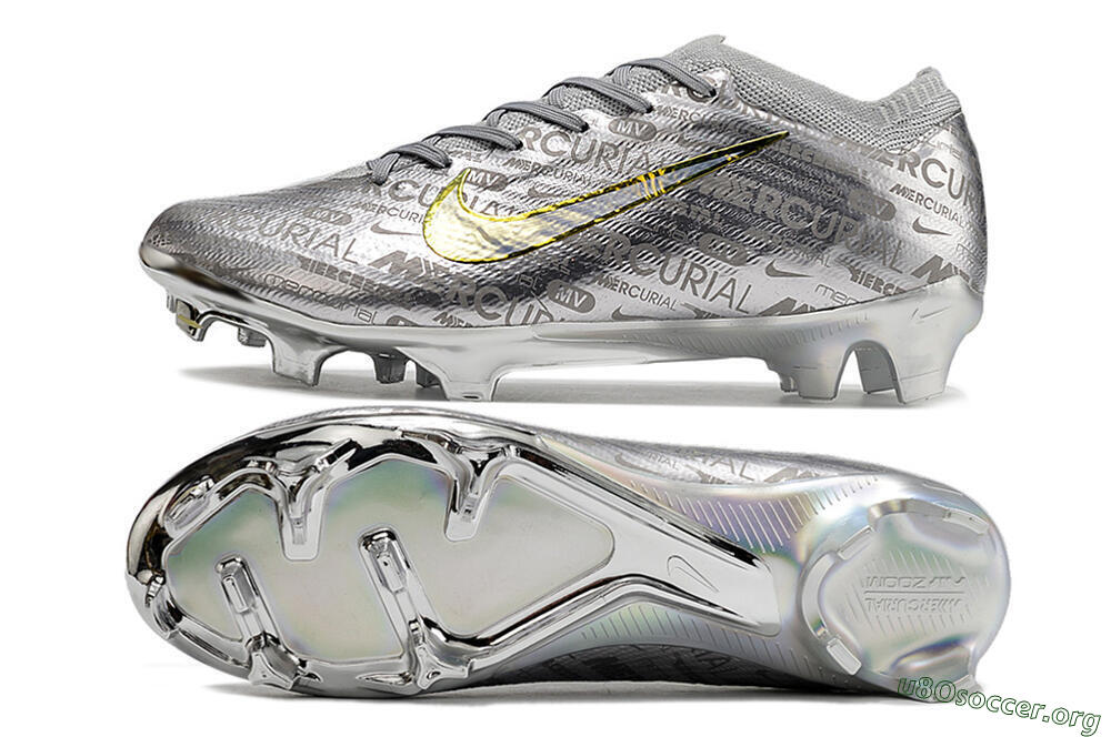 Nike Air Zoom Mercurial Vapor 15 Elite FG Football Boots - Silver/Gold 1