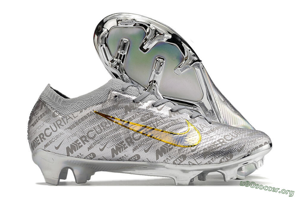 Nike Air Zoom Mercurial Vapor 15 Elite FG Football Boots - Silver/Gold 2