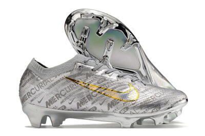 Nike Air Zoom Mercurial Vapor 15 Elite FG Football Boots - Silver/Gold