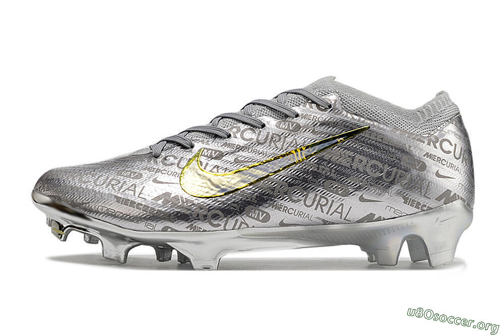 Nike Air Zoom Mercurial Vapor 15 Elite FG Football Boots - Silver/Gold 3
