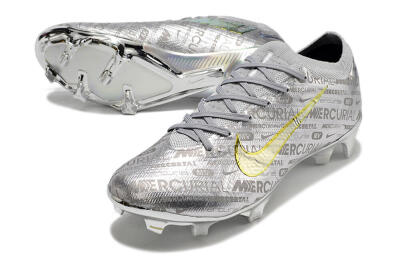 Nike Air Zoom Mercurial Vapor 15 Elite FG Football Boots - Silver/Gold
