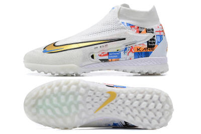 Harry Kane x Nike Phantom GX Elite DF Link TF Football Shoes - White/Gold/Black