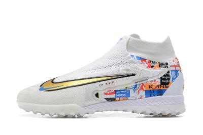 Harry Kane x Nike Phantom GX Elite DF Link TF Football Shoes - White/Gold/Black