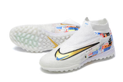 Harry Kane x Nike Phantom GX Elite DF Link TF Football Shoes - White/Gold/Black