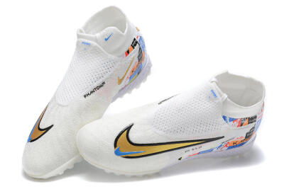 Harry Kane x Nike Phantom GX Elite DF Link TF Football Shoes - White/Gold/Black