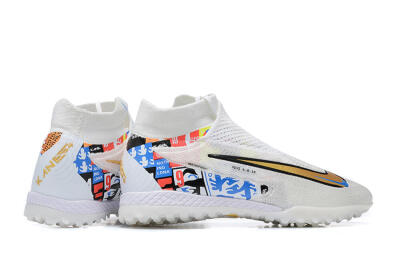 Harry Kane x Nike Phantom GX Elite DF Link TF Football Shoes - White/Gold/Black
