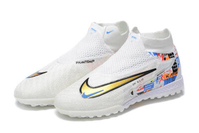Harry Kane x Nike Phantom GX Elite DF Link TF Football Shoes - White/Gold/Black
