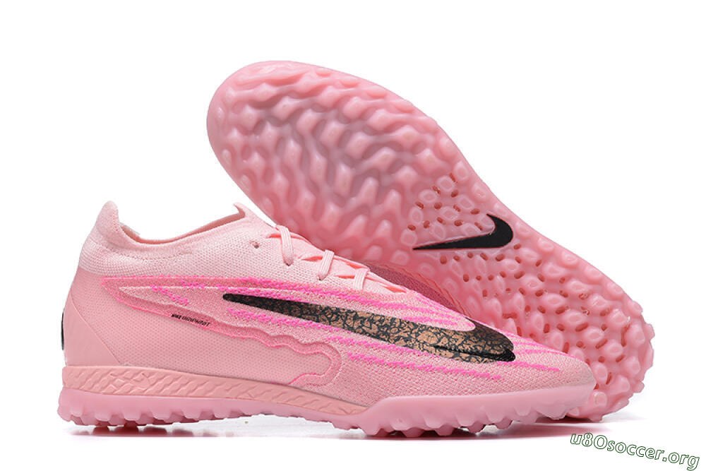Nike Phantom GX Elite TF Football Shoes - Pink/Black/Gold 2