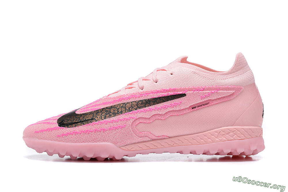 Nike Phantom GX Elite TF Football Shoes - Pink/Black/Gold 3