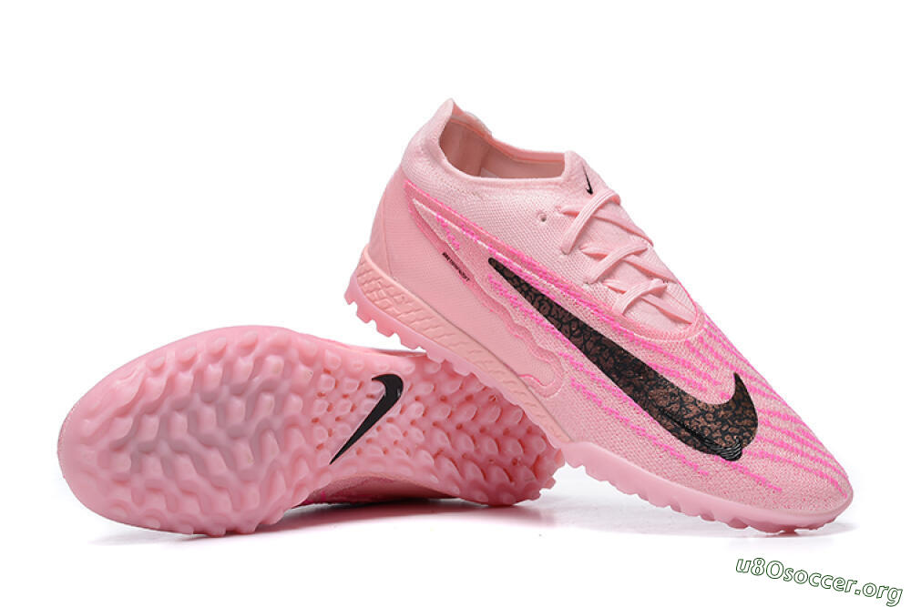 Nike Phantom GX Elite TF Football Shoes - Pink/Black/Gold 4