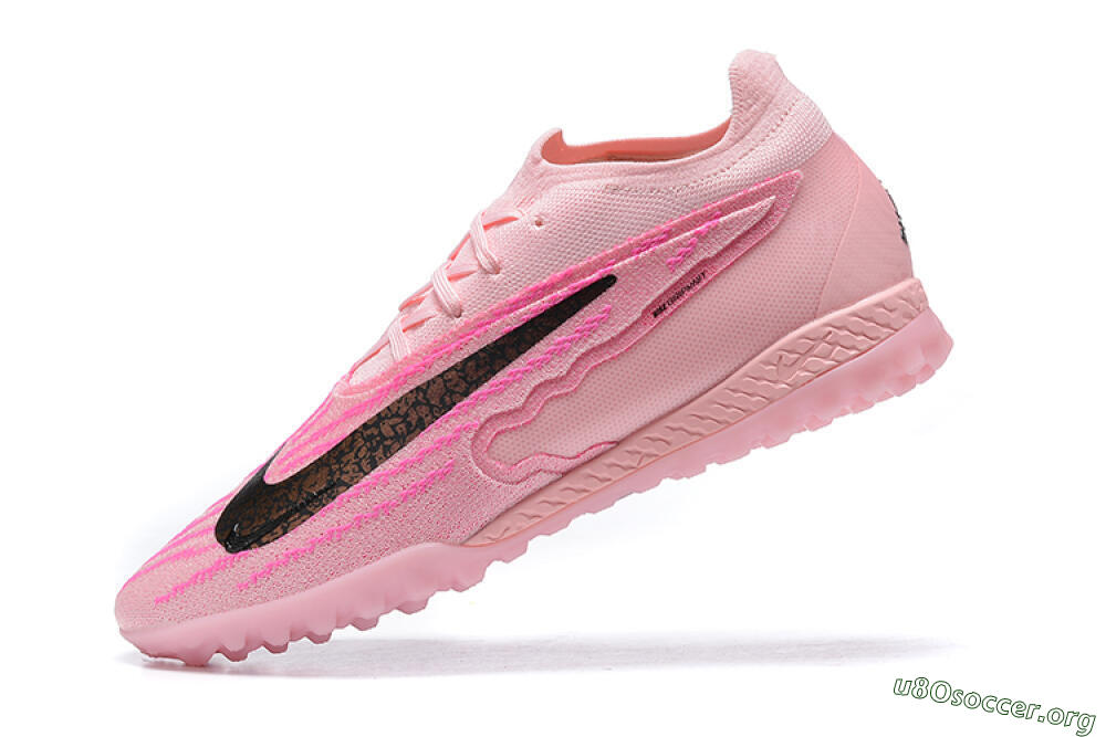 Nike Phantom GX Elite TF Football Shoes - Pink/Black/Gold 7