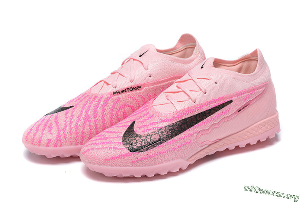 Nike Phantom GX Elite TF Football Shoes - Pink/Black/Gold 9