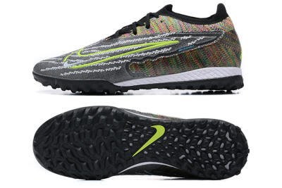Nike Phantom GX Elite TF Football Shoes - Black/Yellow/Rainbow