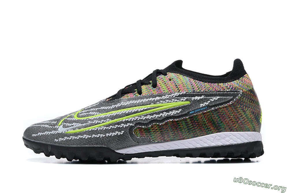 Nike Phantom GX Elite TF Football Shoes - Black/Yellow/Rainbow 3